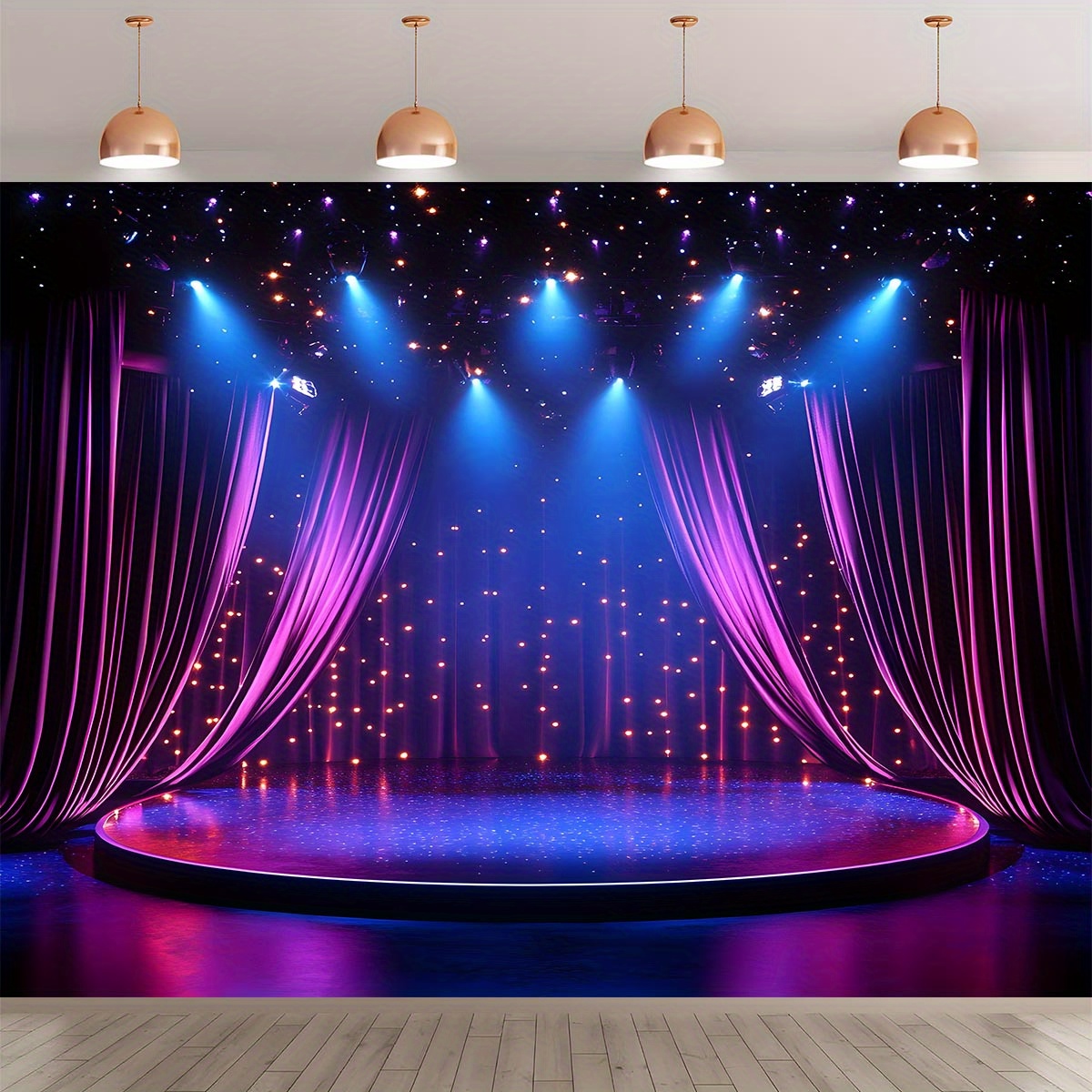 Photography Youtube - Performance stage background banner - purple