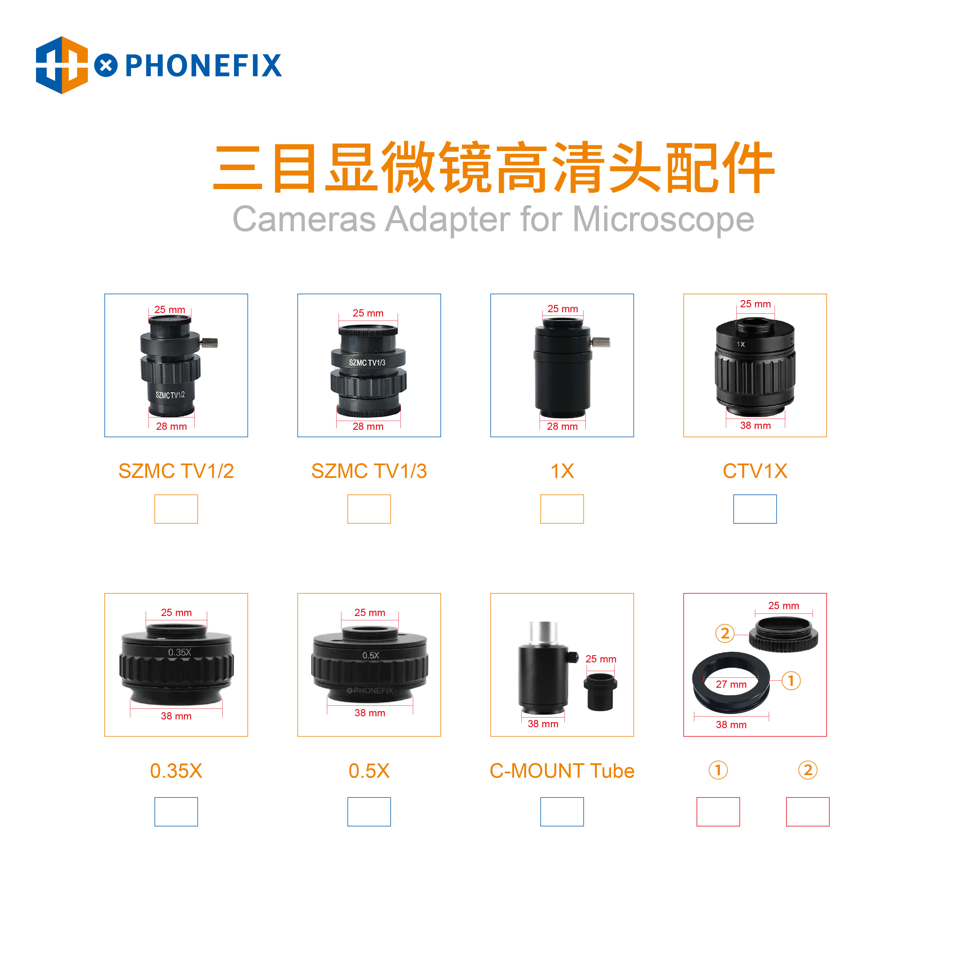 Photography Simulator - CTV 0.35X/0.5X/1X Focus Adjustable C mount