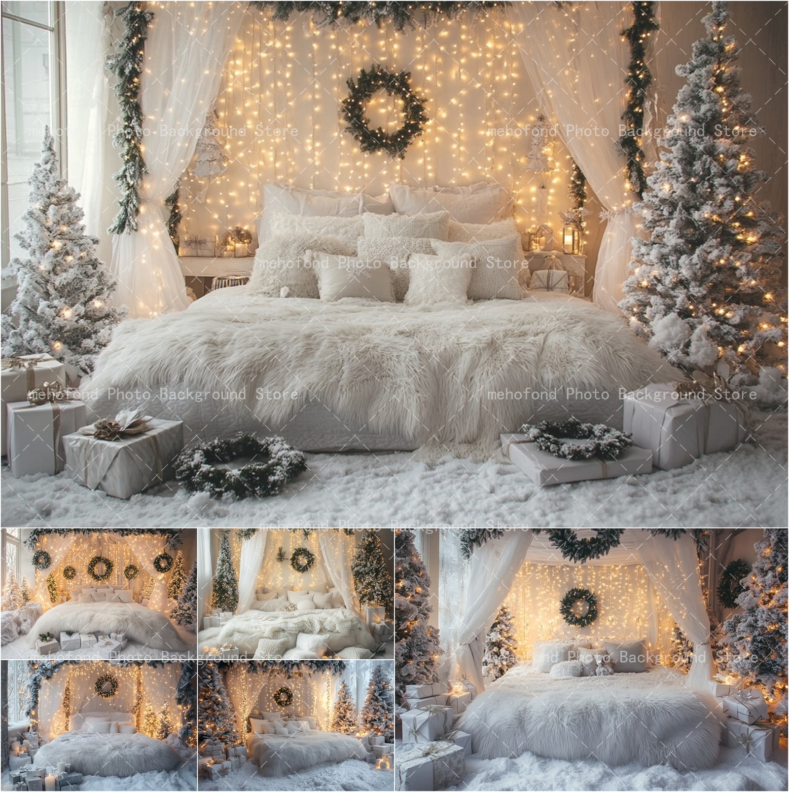 Photography Yellow Light - Mehofond Photography Background Plush Bed Cover