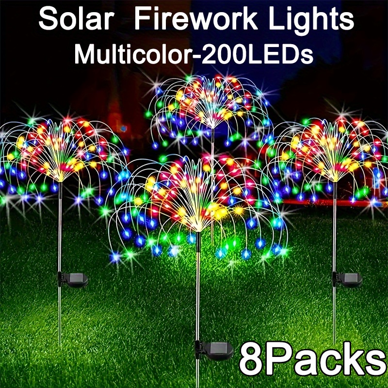 Photography Yellow Light - 8-Mode Solar Firework Lights with 200
