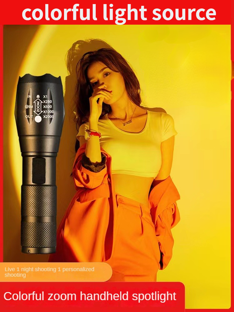 Photography Yellow Light - LED photography flashlight rgb fill light