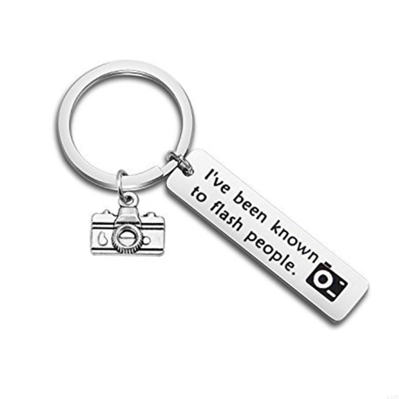 Photography Yellow Light - Stainless Steel Camera Keychain Vintage Design