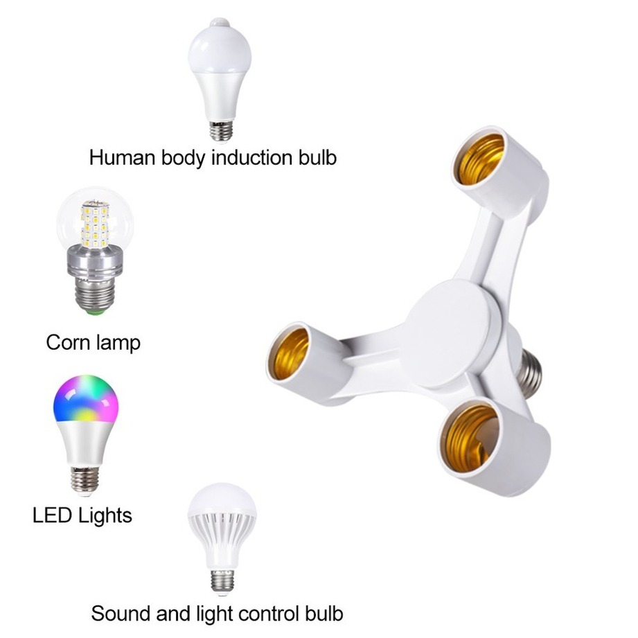 Bulbs Socket 3In1 E27 to E27 e - Photography Bulb 评论和价格