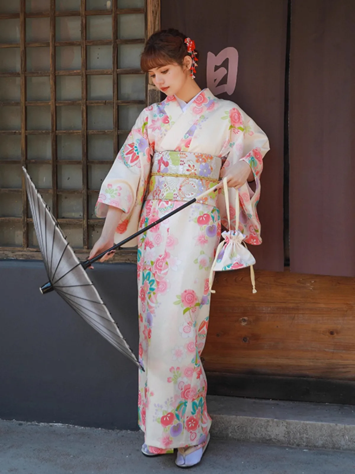 Women Modified Kimono with Han - Photography Yellow Light 评论和价格