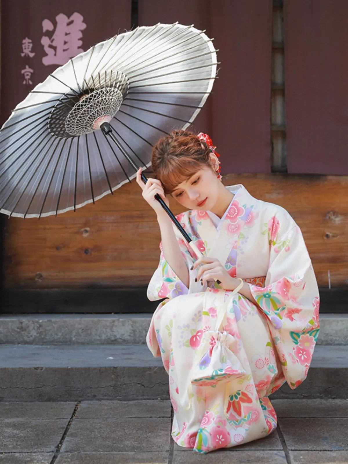 Women Modified Kimono with Han - Photography Yellow Light 评论和价格