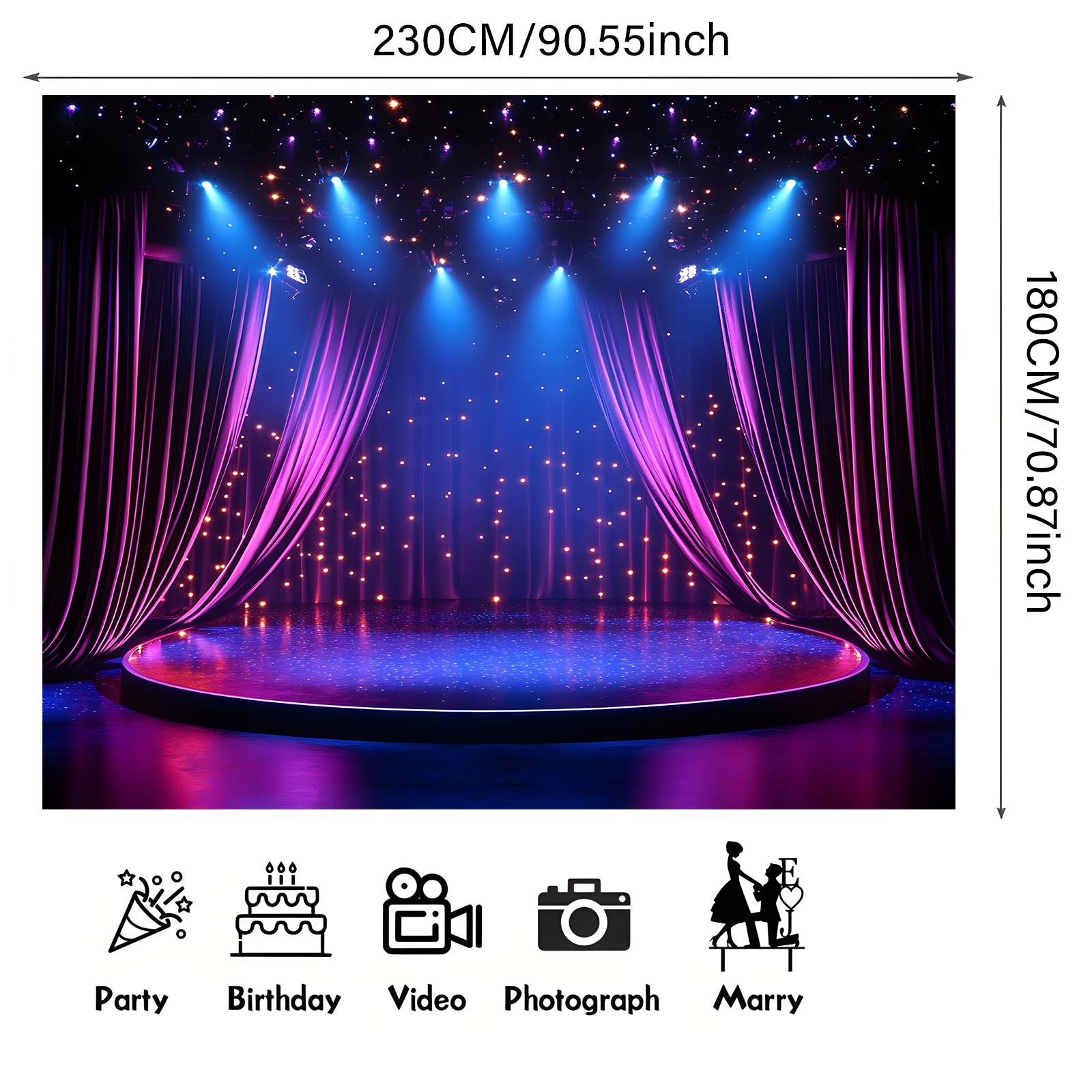 Performance stage background b - Photography Youtube 评论和价格