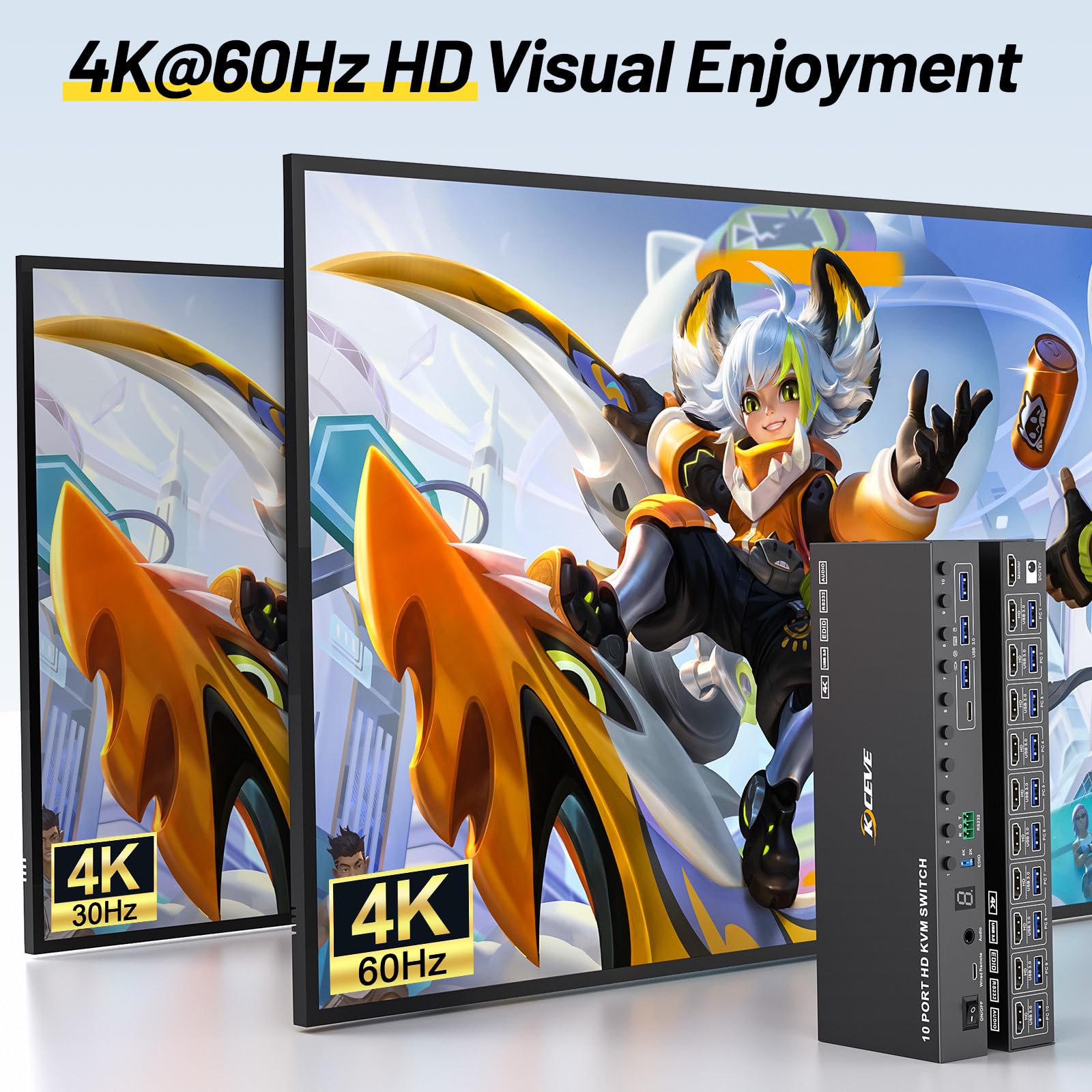 10 Port 8 Port KVM Switch HDMI - Photography Simulator 评论和价格