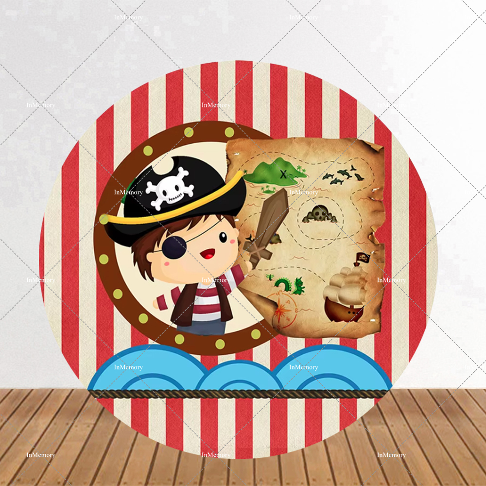 Round Circle Pirates Theme Boy - Photography Mapped 评论和价格