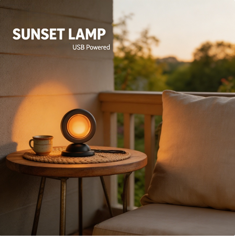Mini Sunset Lamp Amber LED Pro - Photography Yellow Light 评论和价格