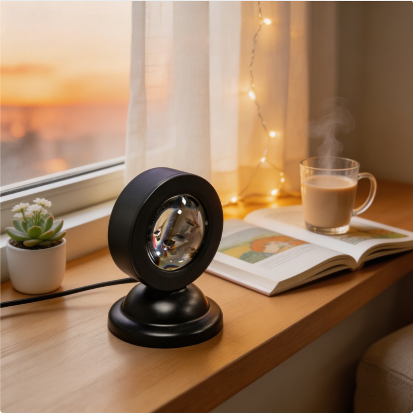 Mini Sunset Lamp Amber LED Pro - Photography Yellow Light 评论和价格