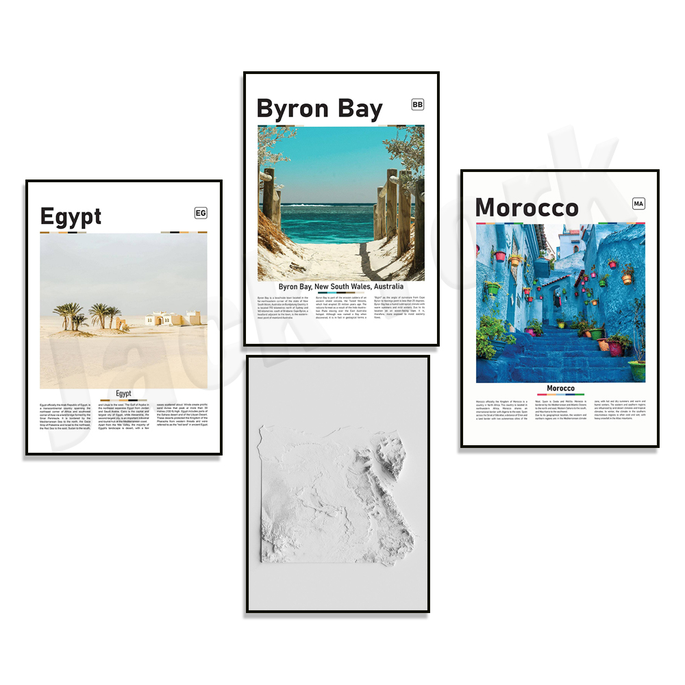 Egypt relief map print, Morocc - Photography Mapped 评论和价格