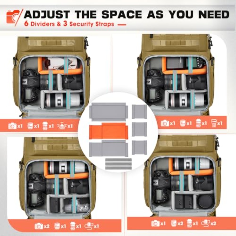 Camera Bag Backpack for DSLR/S - Camera Bag Waterproof 评论和价格