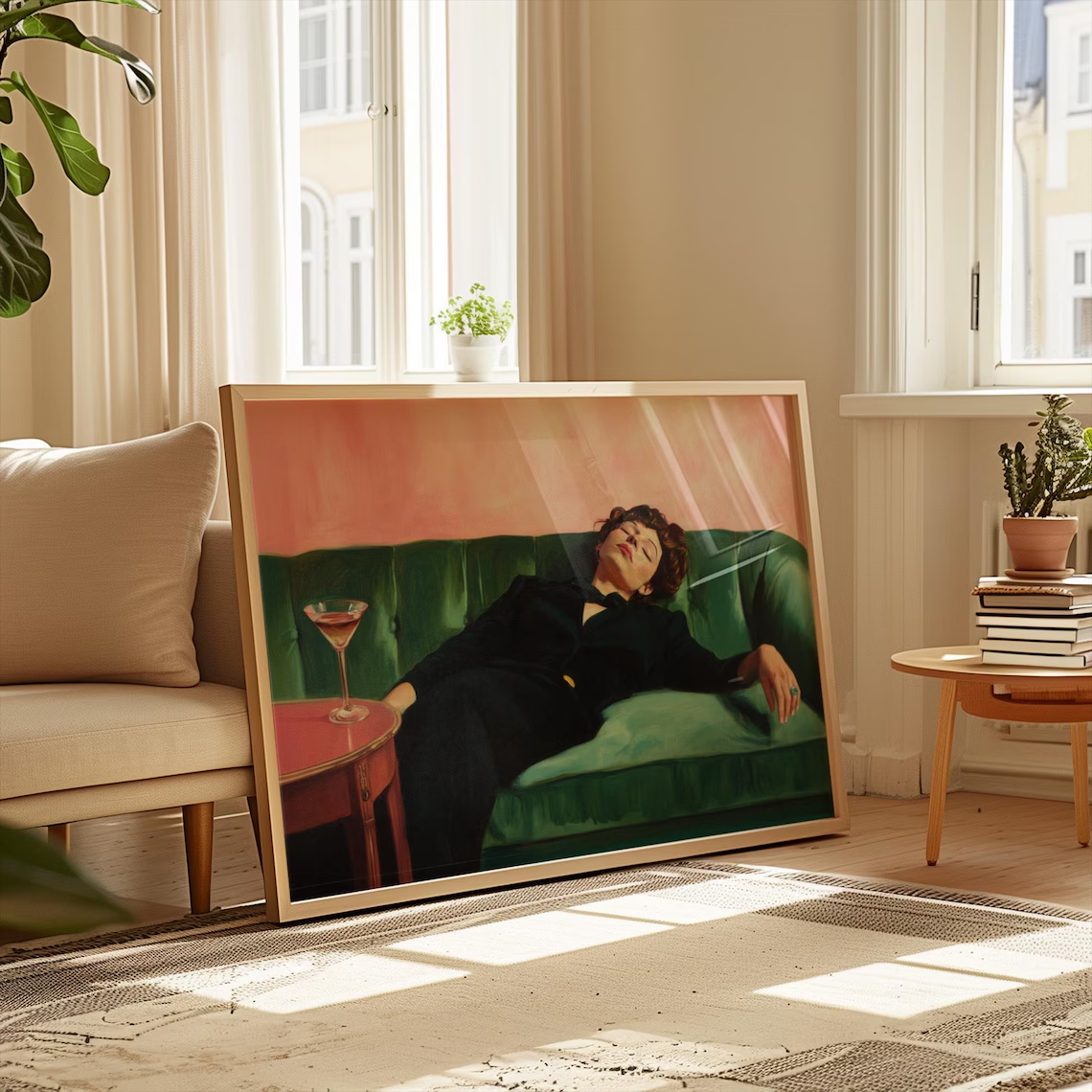 Woman on Couch with Martini |  - Photography By 评论和价格