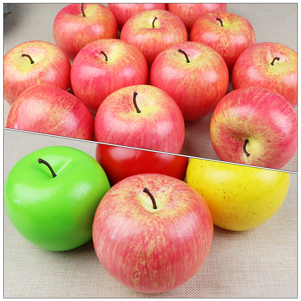 4Pcs Artificial Apples Ornamen - Photography Simulator 评论和价格