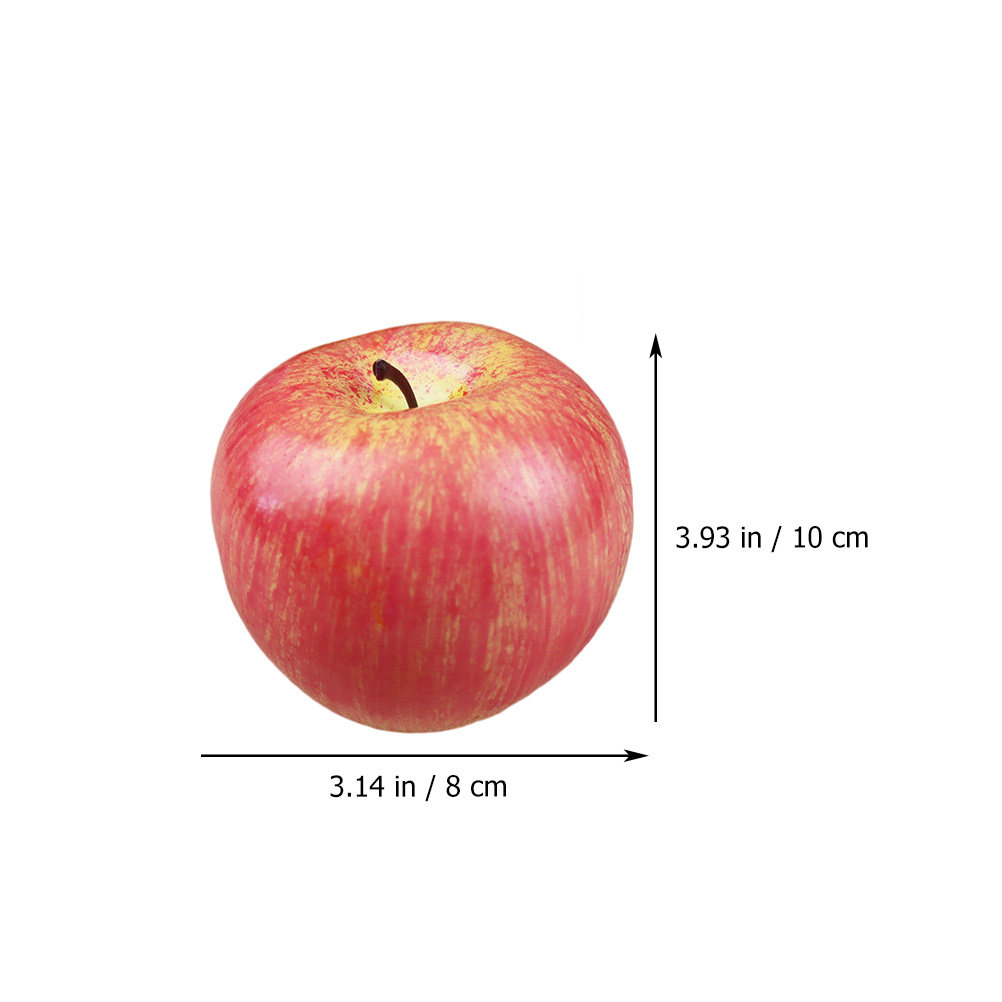 4Pcs Artificial Apples Ornamen - Photography Simulator 评论和价格