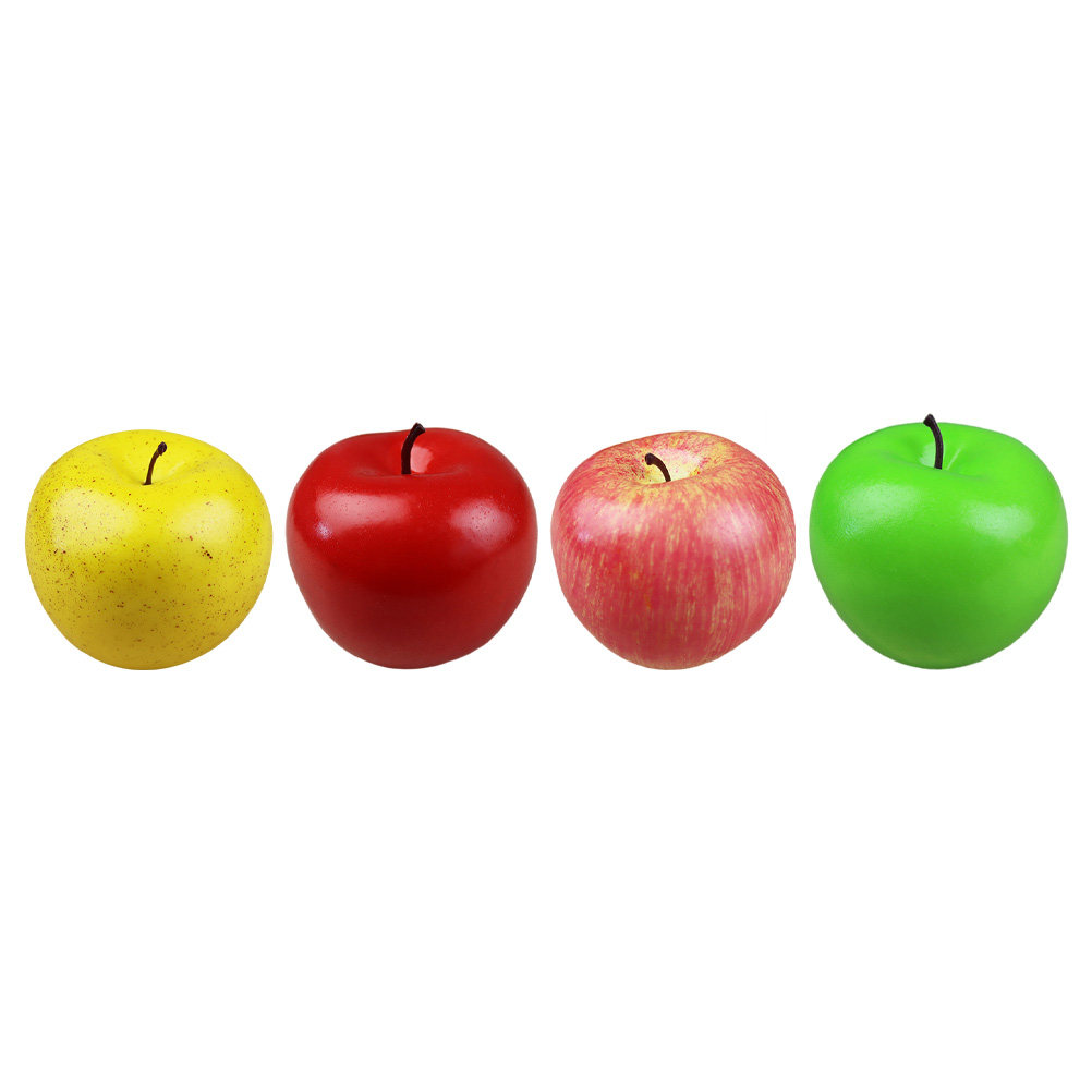 4Pcs Artificial Apples Ornamen - Photography Simulator 评论和价格