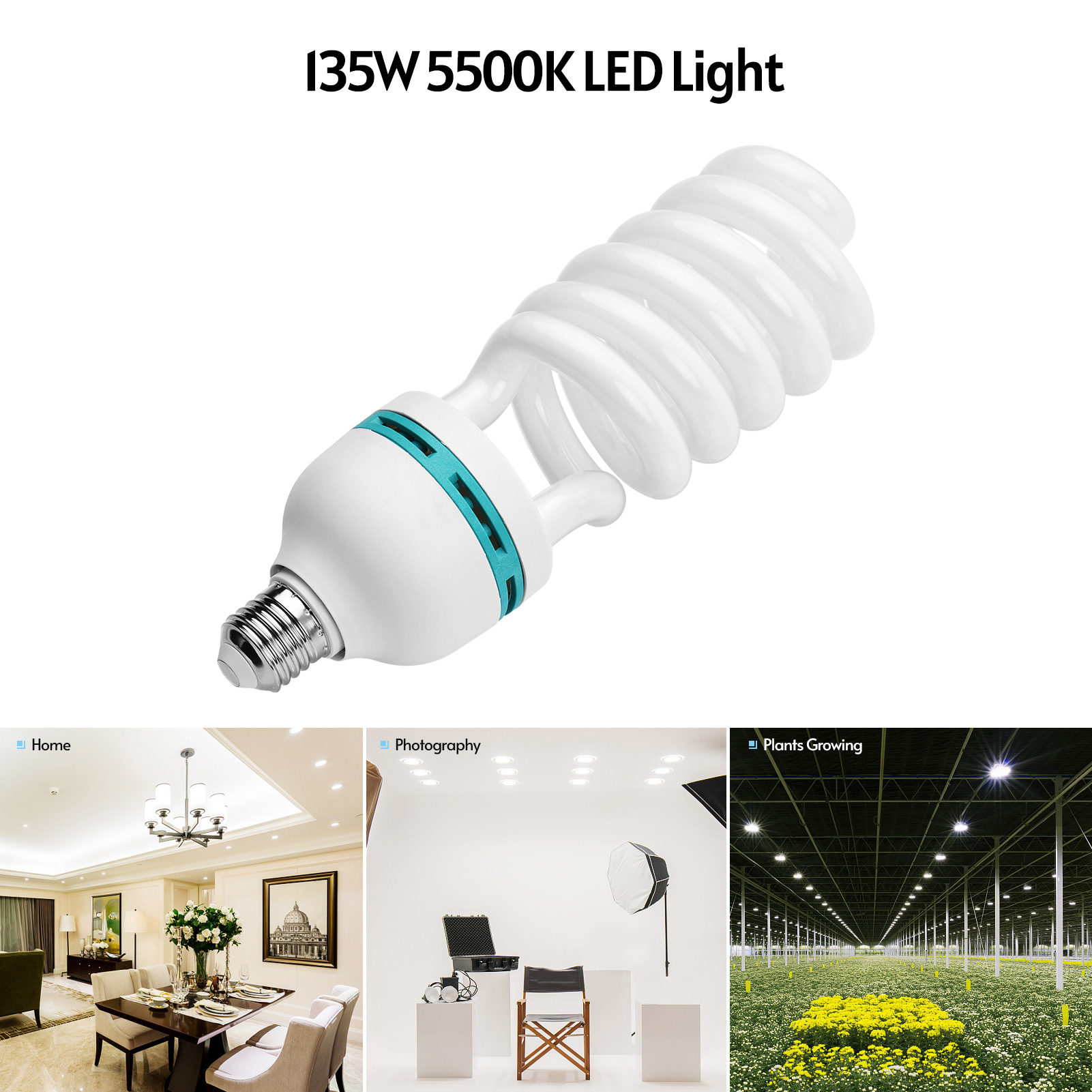 Andoer E27 135W Spiral Fluores - Photography Bulb 评论和价格