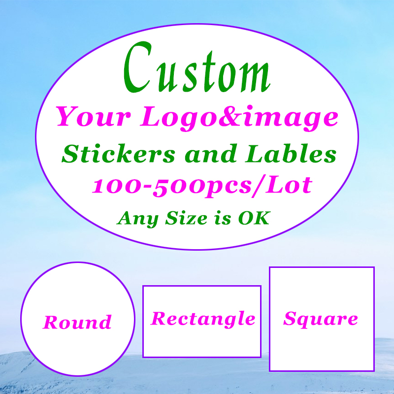 500-100Pcs Custom Stickers Cus - Photography Logo 评论和价格