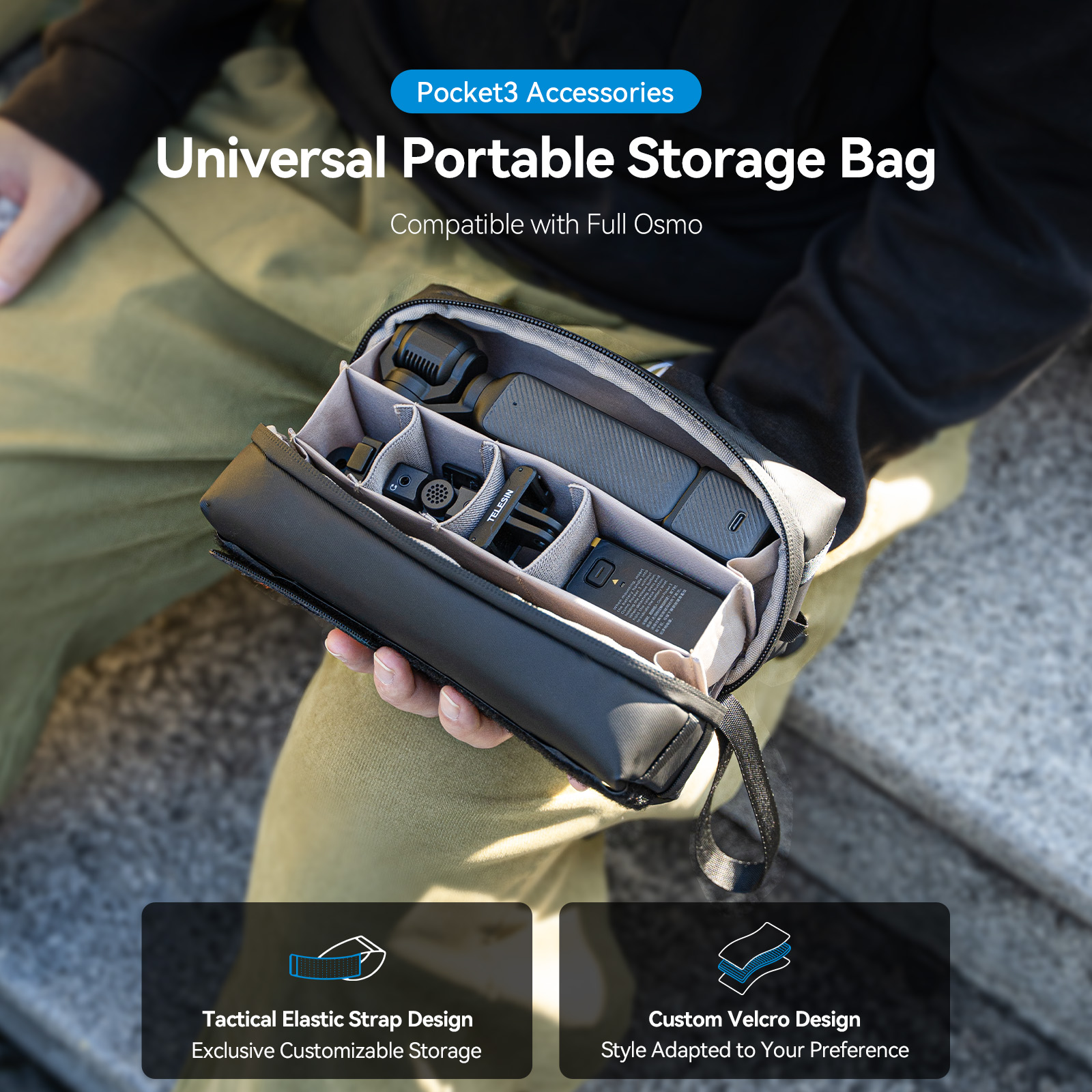 TELESIN Universal Portable Sto - Camera Bag Waterproof 评论和价格
