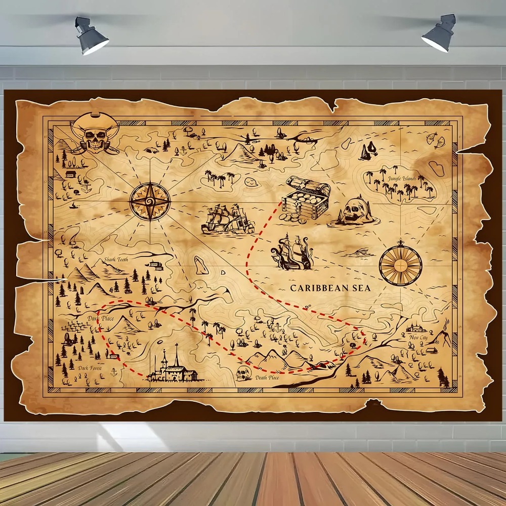 Pirate Treasure Map Tapestry R - Photography Mapped 评论和价格