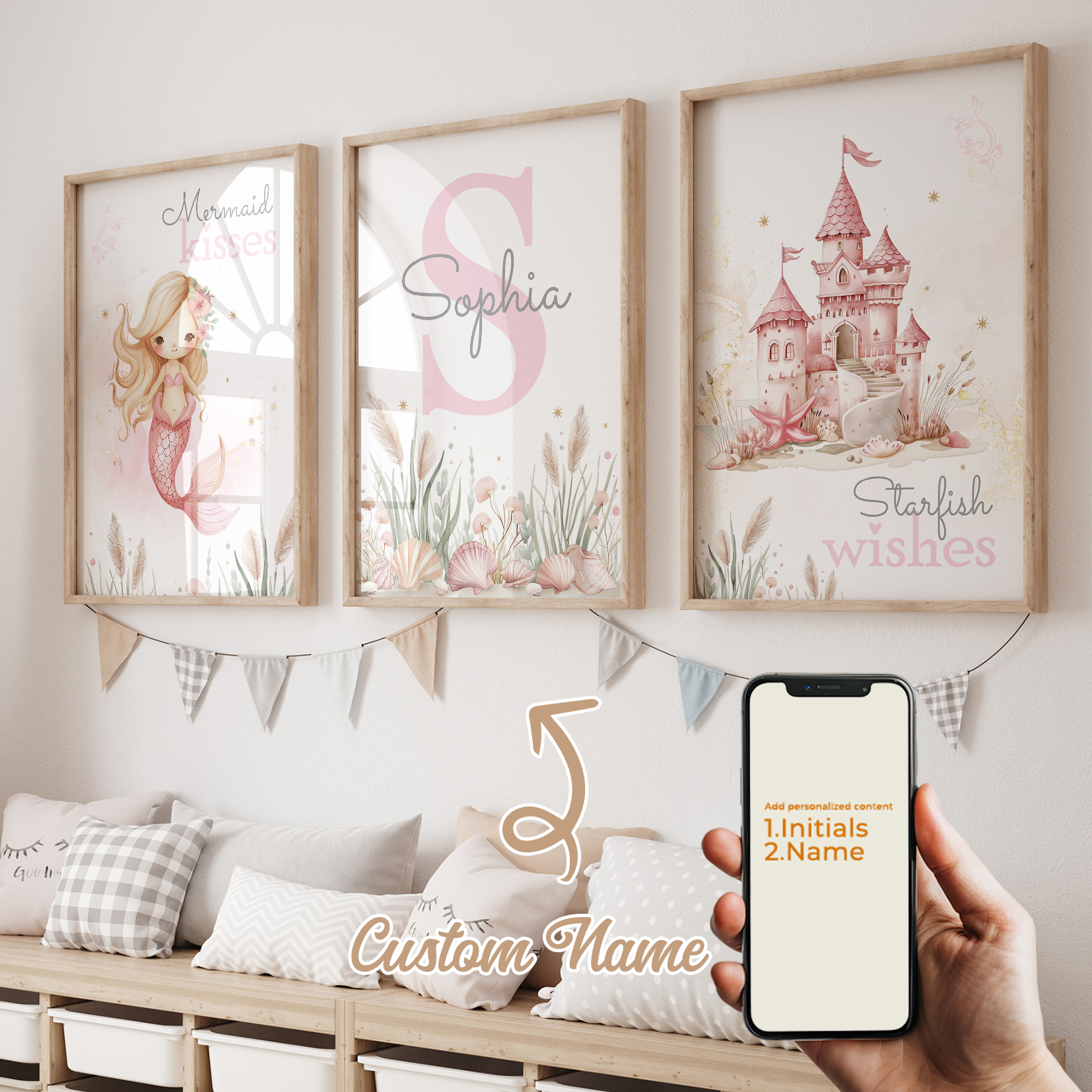 3pcs Personalized Custom Name  - Photography Interior 评论和价格
