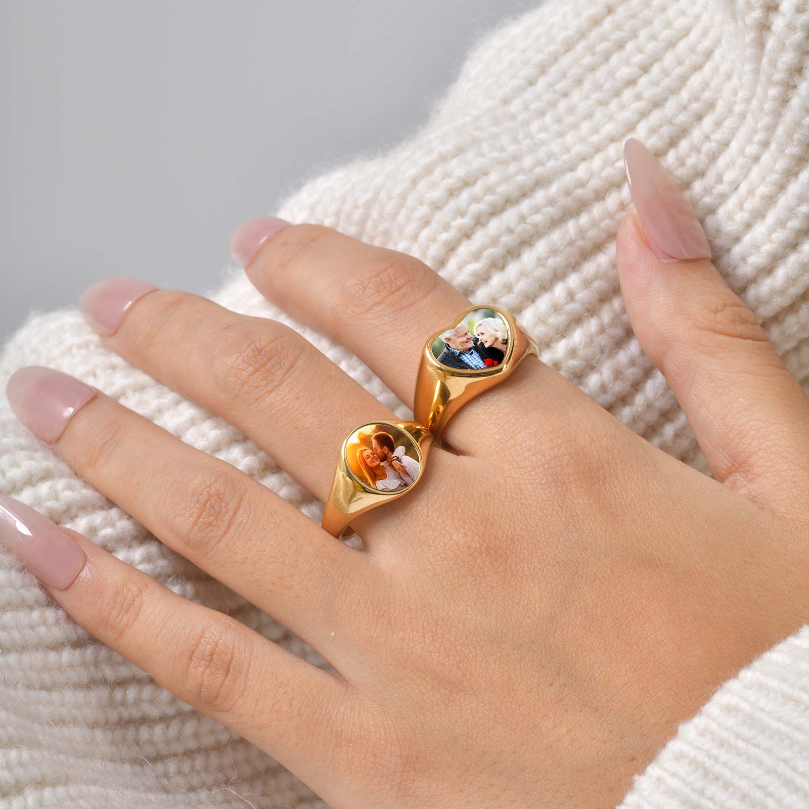 Custom Photo Signet Ring for W - Photography Logo 评论和价格