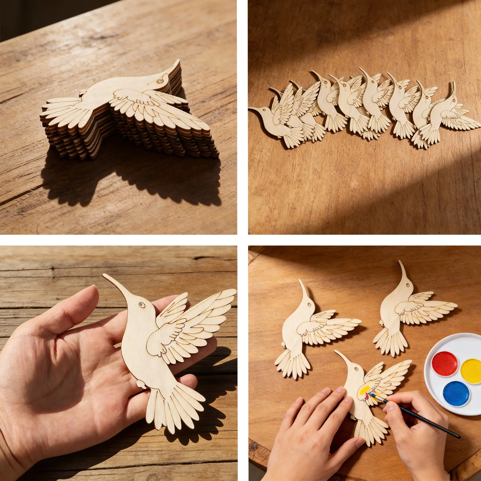 10pcs Unfinished Wood Animal B - Photography Interior 评论和价格