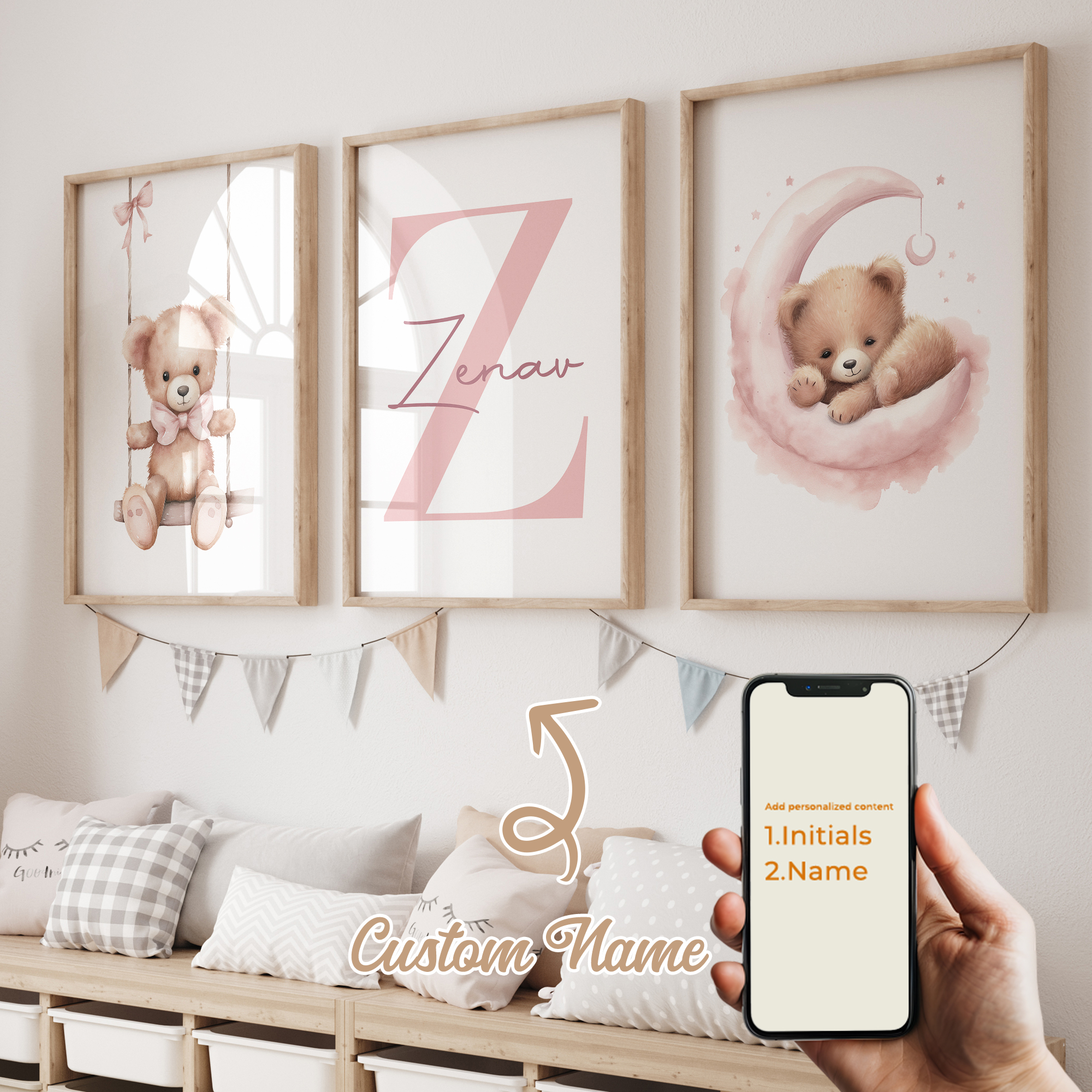 3pcs Personalized Custom Name  - Photography Interior 评论和价格