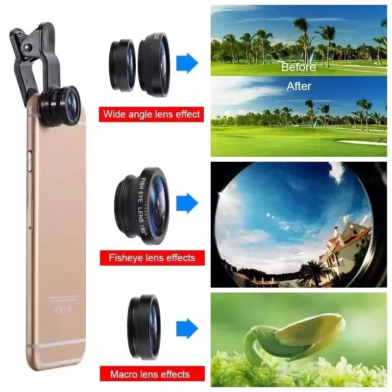 3in1 Clip-On Camera Lens for S - Photography Kit Xiaomi 评论和价格