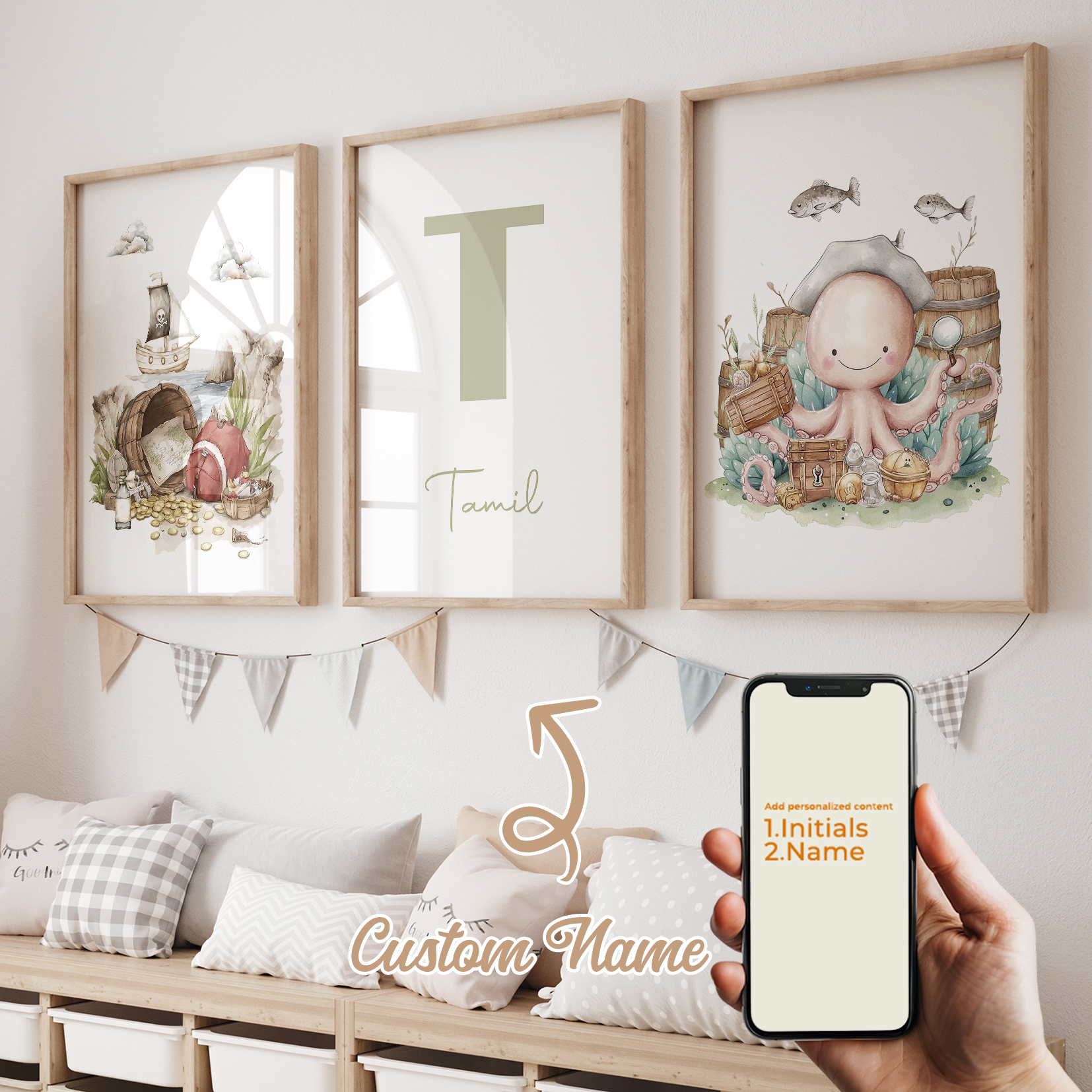 3pcs Personalized Custom Name  - Photography Interior 评论和价格