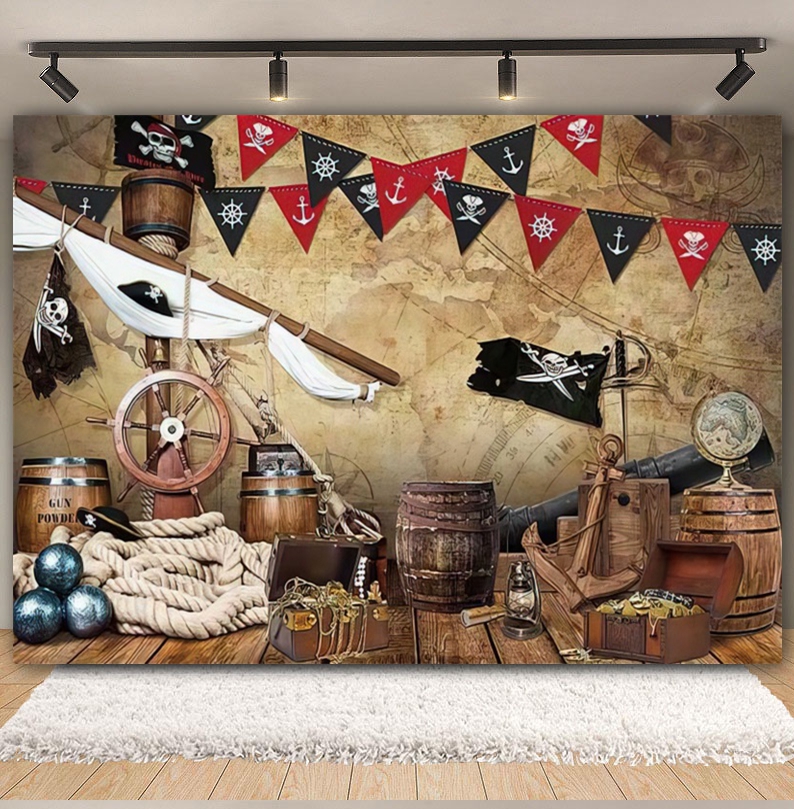 Pirate Theme Kids Birthday Par - Photography Mapped 评论和价格