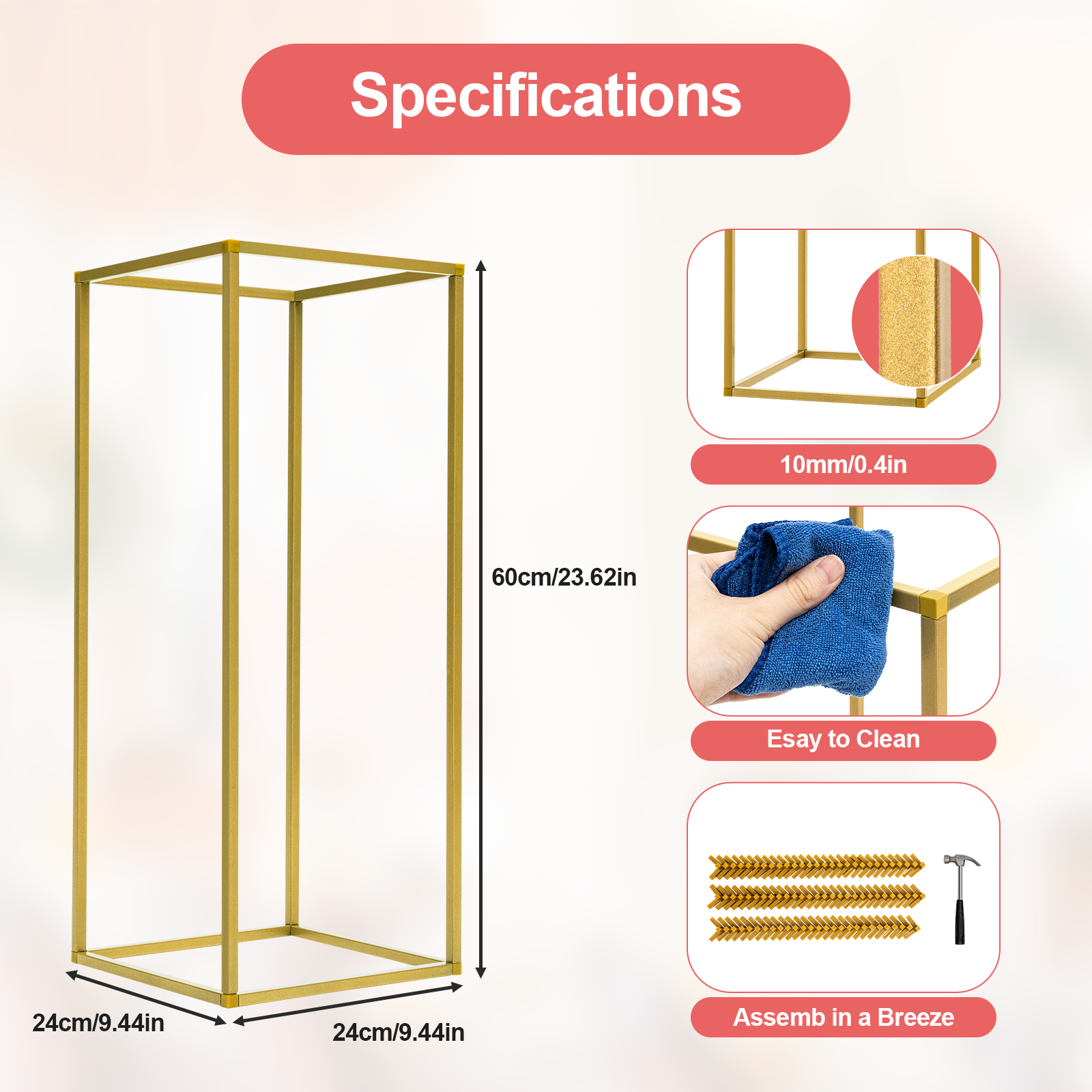 Flower Stand, 10-Pack Square W - Photography Youtube 评论和价格