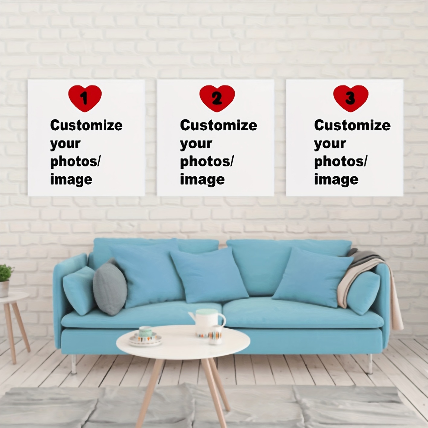 3pcs/set Custom Square Canvas  - Photography Interior 评论和价格