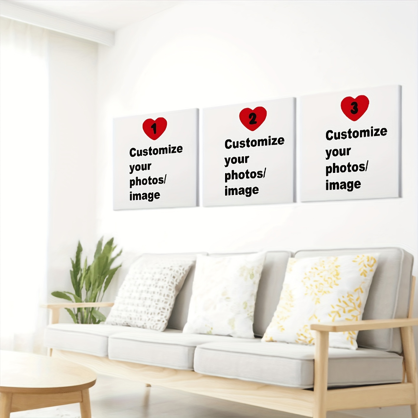 3pcs/set Custom Square Canvas  - Photography Interior 评论和价格