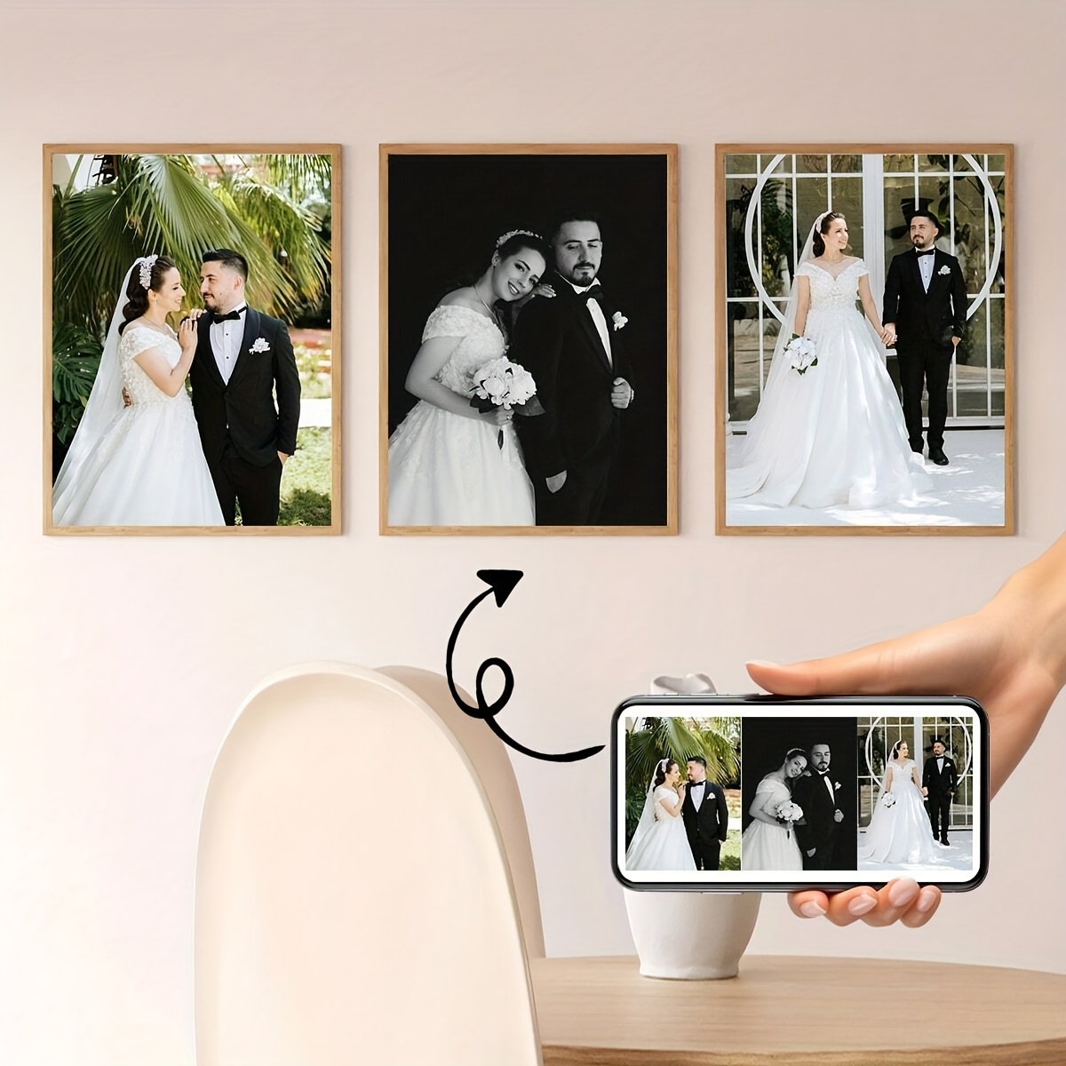 3pcs/set Custom Square Canvas  - Photography Interior 评论和价格