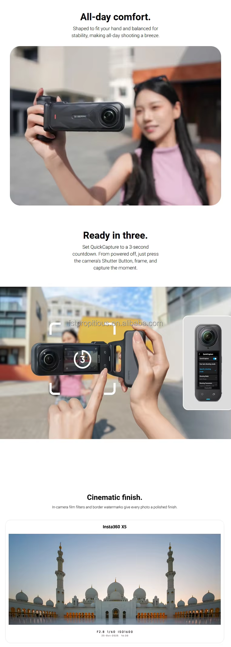 New X5 Photography Grip for In - Photography Grip Insta360 X5 评论和价格