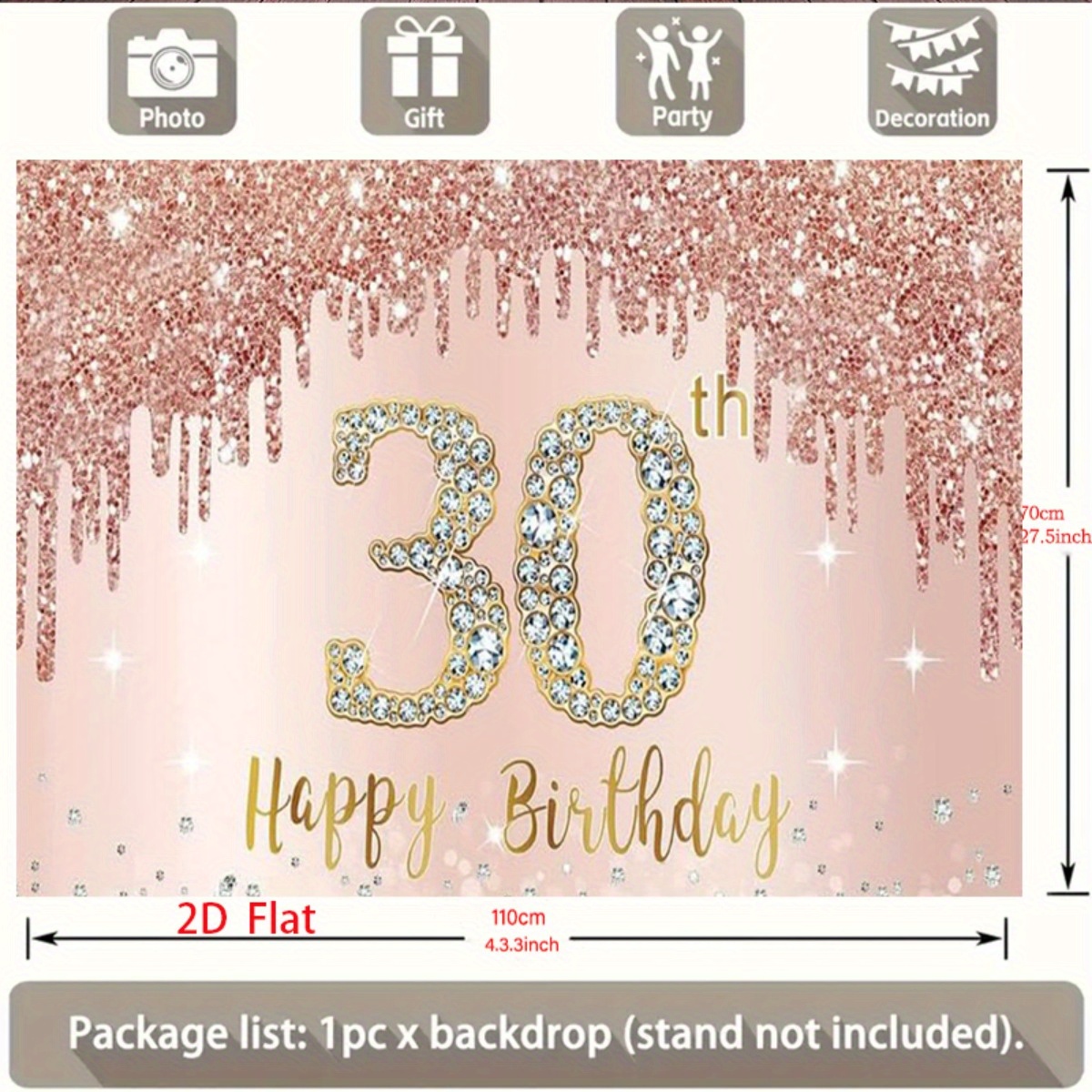 A 30th birthday background ban - Photography Logo 评论和价格